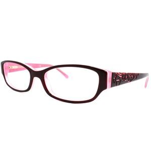 Sferoflex 1844 C597 Burgundy/Pink 47-14-125mm Eyeglasses FRAMES ONLY - GOOD